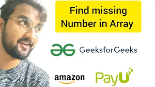 Find missing number in array GFG coding question
