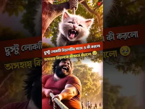দুস্টু লোকটি বিড়ালটির সাথে এ কী করলো || চাঁদনীর শেষ ঘন্টার শব্দ 🥹 || #short #ytshorts #cartoon
