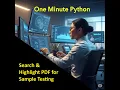 One Minute Python - Search and Highlight PDF