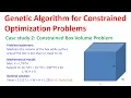 Genetic Algorithm For Constrained Optimization Problems Case study 2