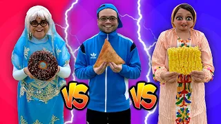 8 الحلقة مسلسل عالم مشروع جواز I تحدي أكل الطعام بالاشكال الهندسية في رمضان مسابقات جدو مناسو 