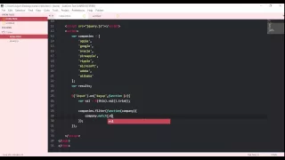 jquery - simple custom autocomplete piece companies filter