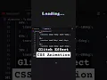 Glitch Effect Loading Animation HTML CSS Tutorial
