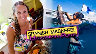 Living on a Sailboat in Queensland, Spearfishing Spanish Mackerel & Hawaiian Poke (Popao) Ep.34