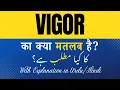 What Does Vigor Mean Explanation Included