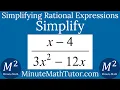 Simplify x-4 3x 2-12x