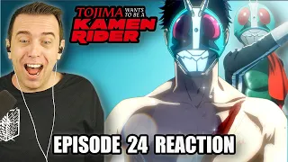 tojima vs bat man tojima wants to be a kamen rider ep 24 reaction 