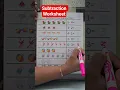 subtraction worksheet Available on etsy Ddigital download