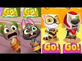 Lagu Talking Tom Time Rush Vs Hero Dash - All Raccoon Bosses Fight Vs Heroes Defeated In Special Events 