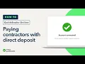How to pay contractors with direct deposit in QuickBooks Online