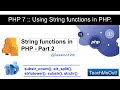 Learn PHP in Hindi String functions in PHP - Part 2nd Tutorial for Beginners PHP Session12th