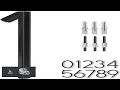 6 Inch Stainless Steel Floating House Number Metal Modern House Numbers