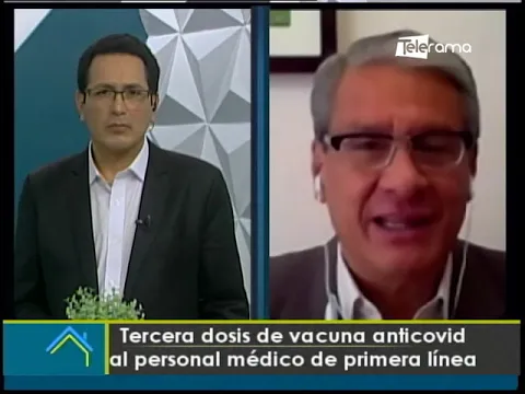 Tercera dosis de vacuna anticovid al personal médico de primera línea
