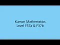 Kumon Mathematics F37a F37b