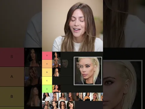 Tier Ranking Celebrity Hair blonde vs brunette ft. Kim Kardashian