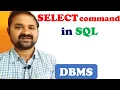 SELECT command in SQL DML Command DQL Command DBMS