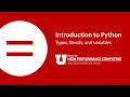 Introduction to Python Part 1 Types literals and variables