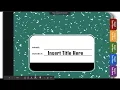 Getting Started with Digital Interactive Notebooks