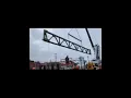 Removal of the canal bridge trusses 2023 in Albion NY