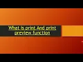 Print and print function in ms word