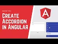 How to create accordion in Angular