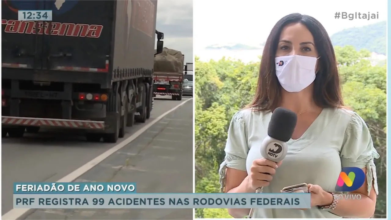 Feriadão de ano novo: PRF registra 99 acidentes nas rodovias federais em SC