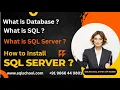 Database Introduction SQL SQL Server Installation Best MSSQL Training