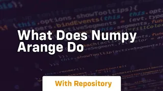 what does numpy arange do