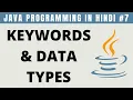Java Keywords and Data Types in Hindi - Tutorial