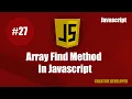 Array find method javascript Javascript array find method array find method Javascript