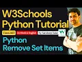 W3Schools W3Schools Python W3Schools Python Tutorial Class 067 Python - Remove Set Items