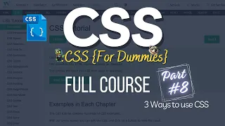 CSS Full Course 08 - Three Ways to Use CSS Inline Internal External CSS How to use CSS in HTML