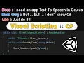 How I create Text To Speech free in Visual Scripting Unity Tutorial