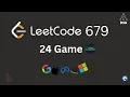Leetcode 679 24 Game Backtracking Recursion Java Optimal Solution Dry Run