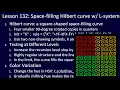 Python Challenge for ALL Lesson 132 Space-filling Hilbert curve with L-system