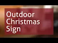 Joy Outdoor Christmas Sign