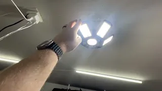LED Garage Lights Bulb 2 Pack 180W 18000LM 6500K Led Shop Light with 6 Plus 1 Deformable Panels Base