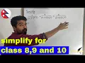 simplifying Algebraic Expressions Simplify class 8