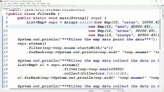 COREJAVA JAVA-8 FEATURES Session 4 filter method Object Data Mr RATAN SIR