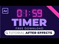 Digital Timer clock After Effects