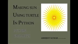 How to make Sun Sticker using turtle in python