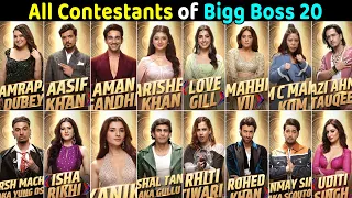 Bigg Boss 20 All Contestants List Name and Full Details