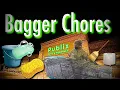 What CHORES do BAGGERS have Store Sweeps Bathroom Checks Trash Bags etc Teens Adults