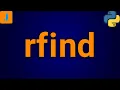 Python String rfind