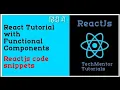 Reactjs code snippets React js tutorial in hindi
