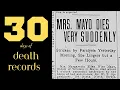 Day 3 Newspaper Obituaries 30 Days of Death Records