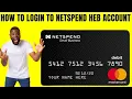 Netspend Netspend Card Netspend com Activation How To Login To Netspend Heb Account