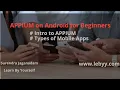 Introduction to Appium Types of Mobile Applications Architecture Config of Appium