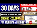 Web Development Internship 2026 Work From Home Good Stipend Free Certificate