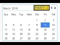 Build a ReactJS Calendar Component tutorial - Part 1